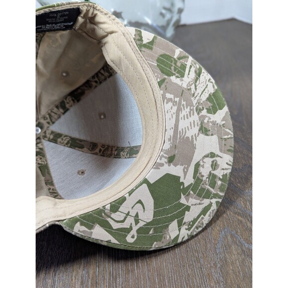 VTG SCARFACE Movie Scene Camo Print Fitted Cap Hat XL Green Tan Camouflage - Picture 9 of 15